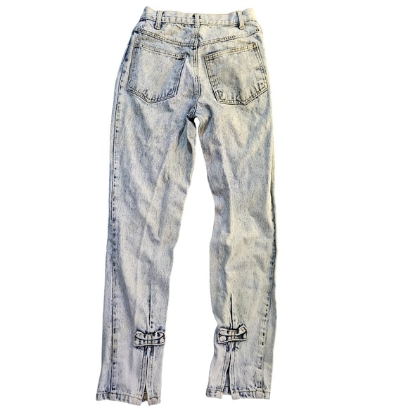TCFS Too Cool for School Vintage Jeans White Wash Ankle Zipper Juniors Size 3 - Picture 2 of 8
